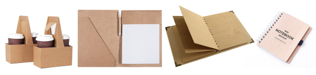 Продукция изготовленная из эко-бумаги