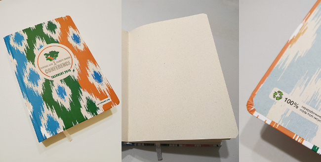 Блокнот в твердом переплете. Бумага Planet Eco, плотность 120 гр.