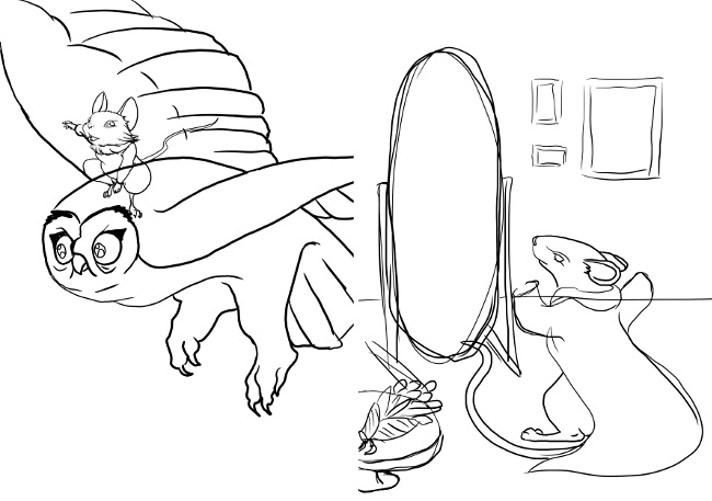 Филин и мышь