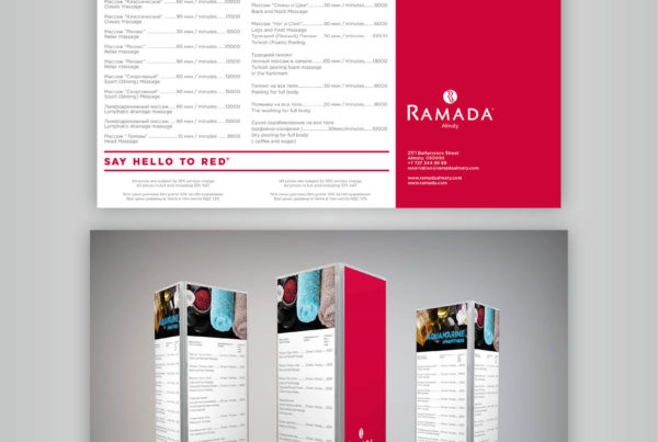 Тэйбл тент, ramada, полиграфия, дизайн, адаптация, алматы